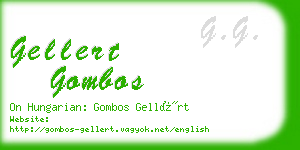 gellert gombos business card